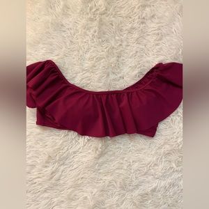Rue Bleu off the shoulder swim bikini top XL